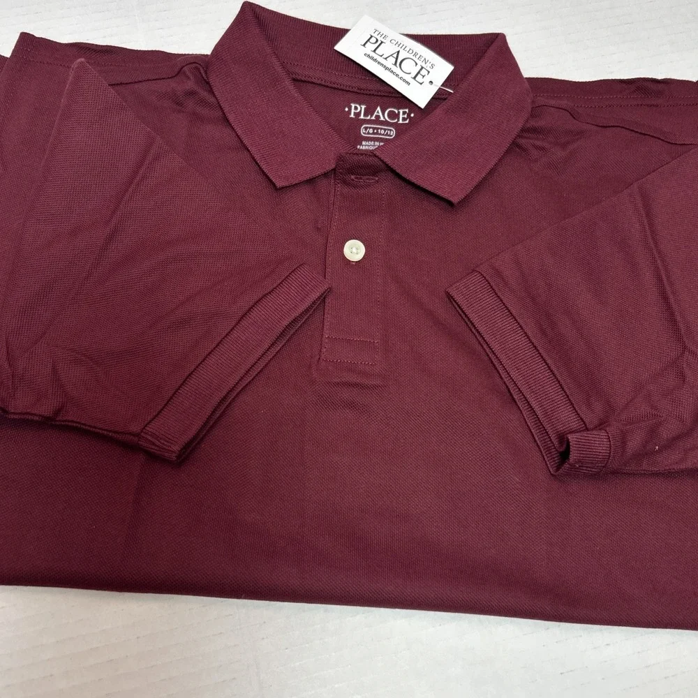 The Children's Place Boys Redwood Uniform Pique Polo L (10/12) 191755916378 NWT